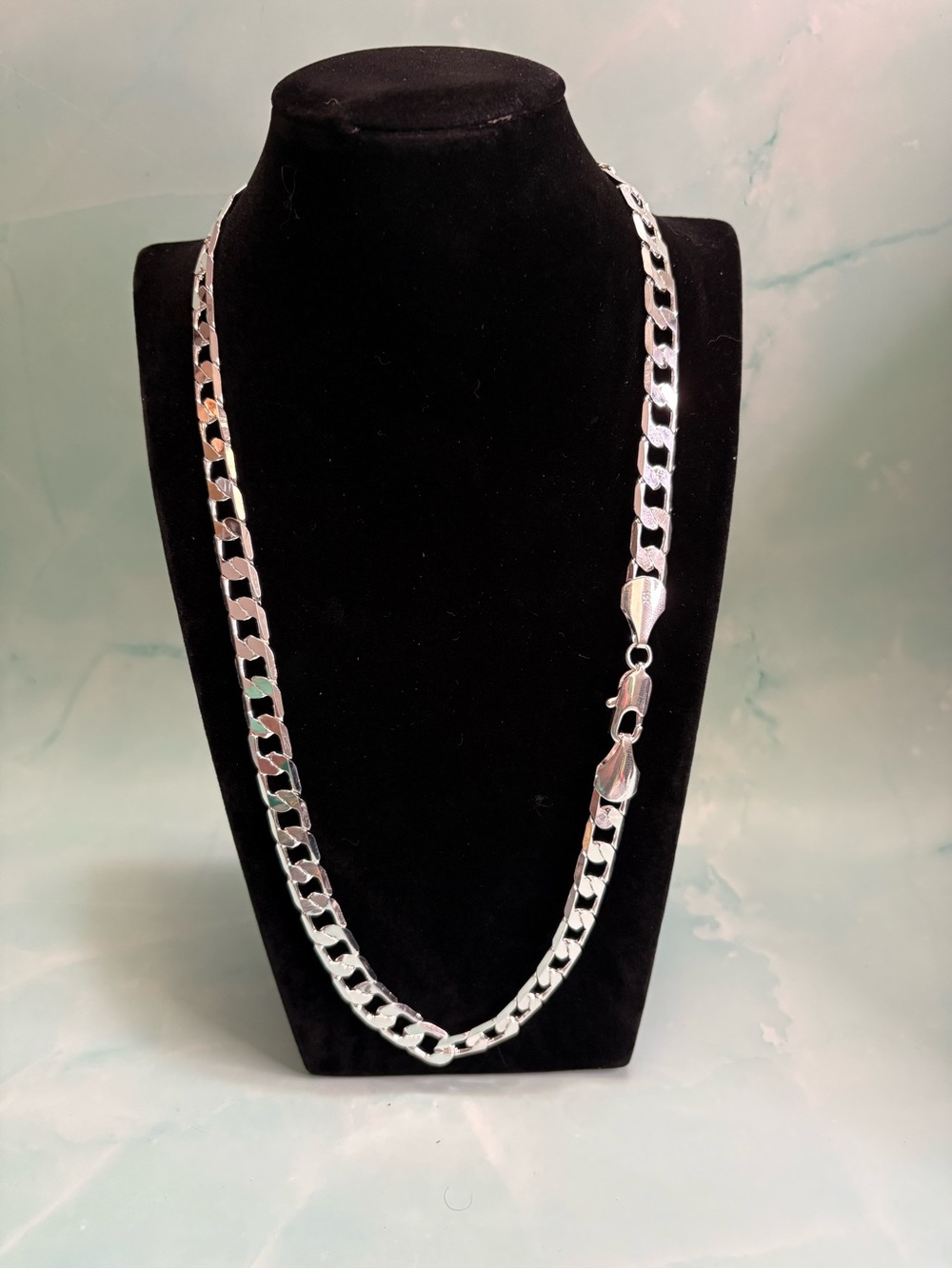 Cuban Link Necklace - 925 Silver Plated over stainless steel, New!